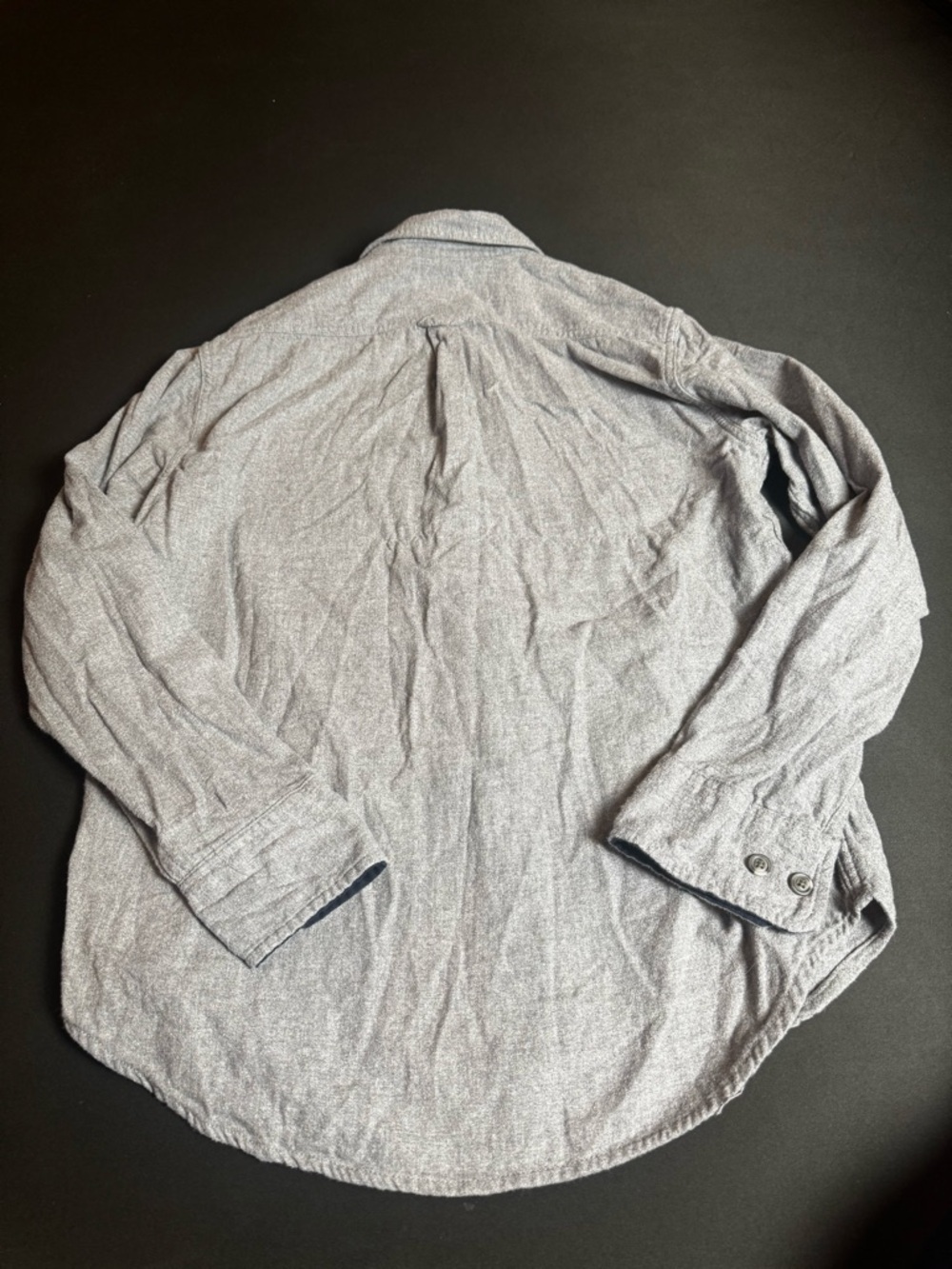 Eddie Bauer Gray Flannel Button Up Shirt Men's Small Gorpcore Classic - Picture 2 of 4
